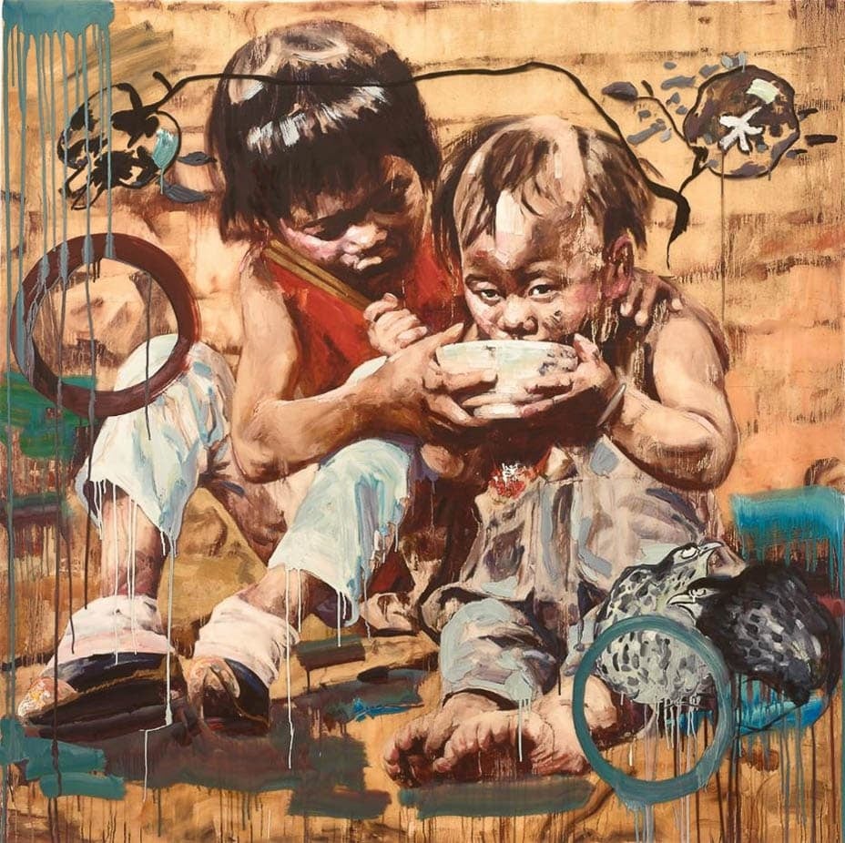 Liu Yong 油彩画 チベット　伝統的な衣装の人物と馬 liu5.jpg?fit=1200,791&ssl=1&w=640